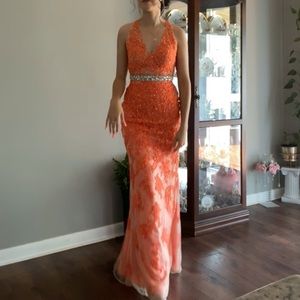Orange prom dress